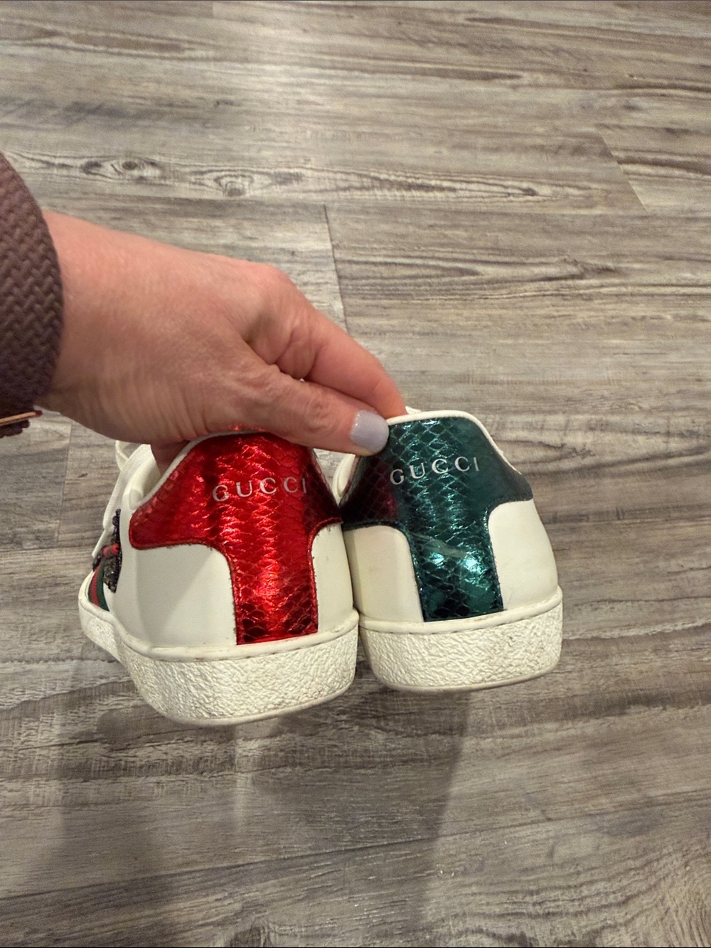 GUCCI ACE Arrow Embroidered Sneakers Women’s 38.5 US Size 8.5 Shoes - Picture 16 of 16